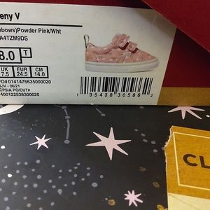 Little Girls Vans  rainbow sneakers, Size 8